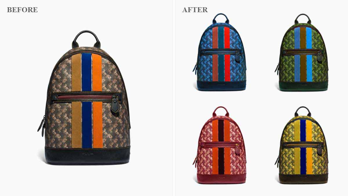 Bags Photo Recoloring - Before/After