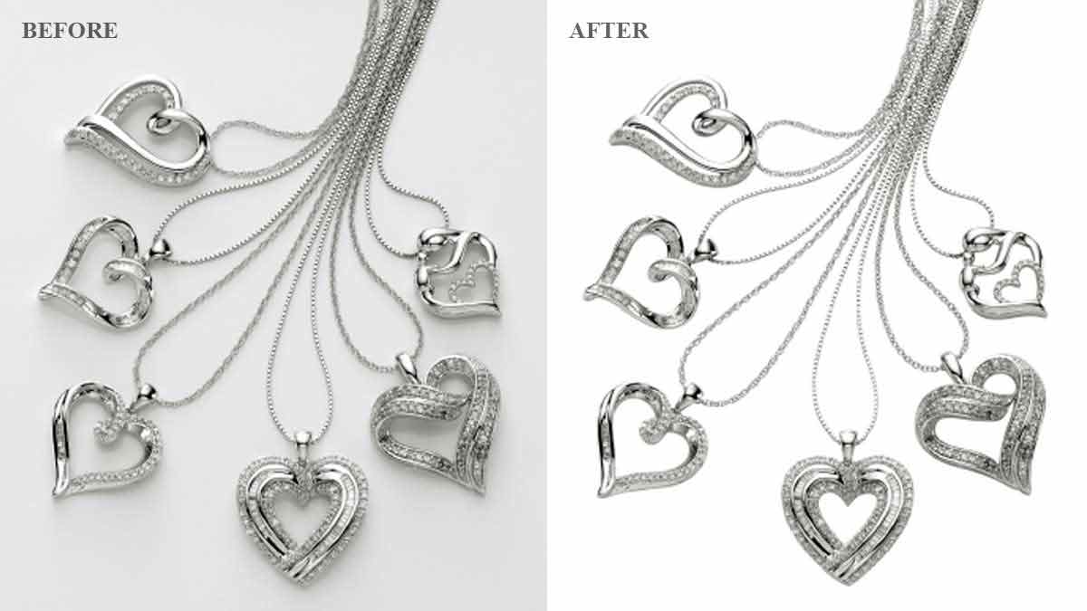 Necklace Photo Retouching - Before/After