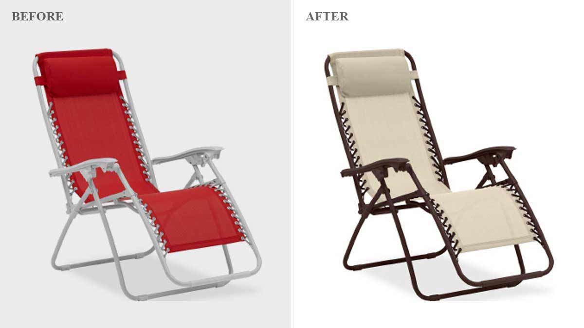 Chair Photo Recoloring - Before/After