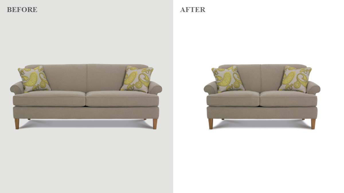 Furniture Sofa Photo Retouching - Before/After
