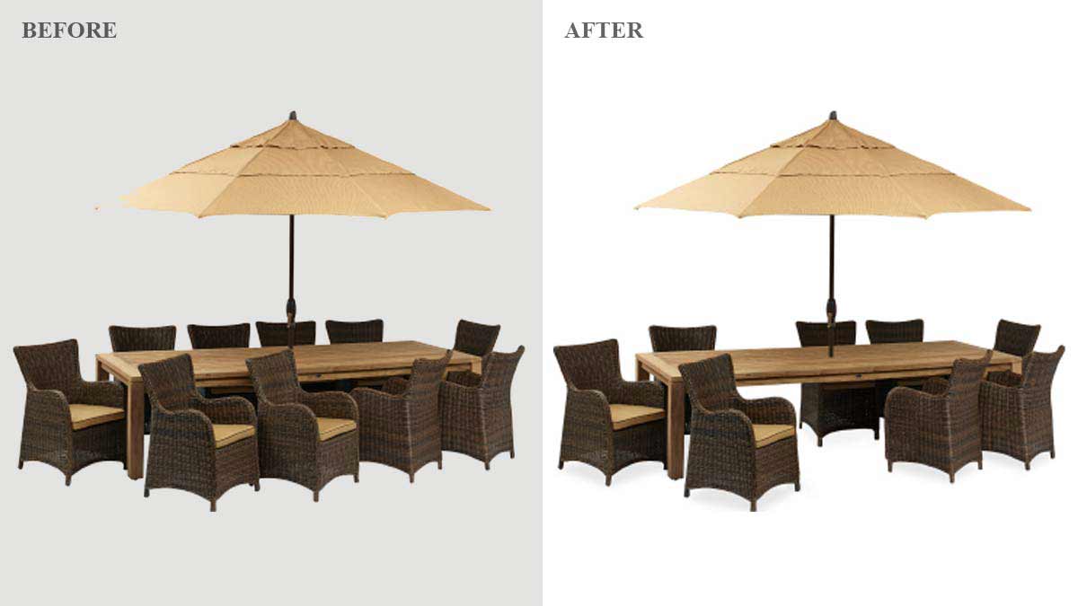 Outdoor Furniture Photo Retouching - Before/After