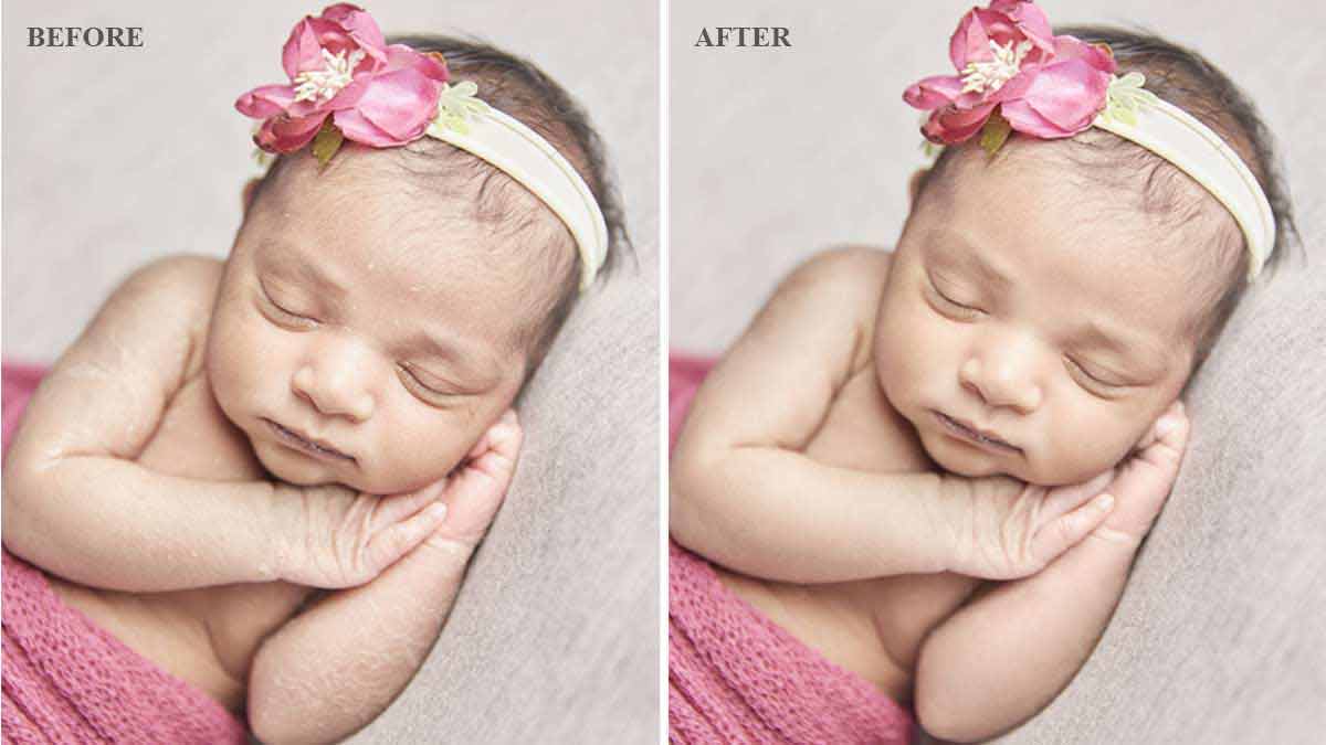 Newborn Retouching Services - Before/After