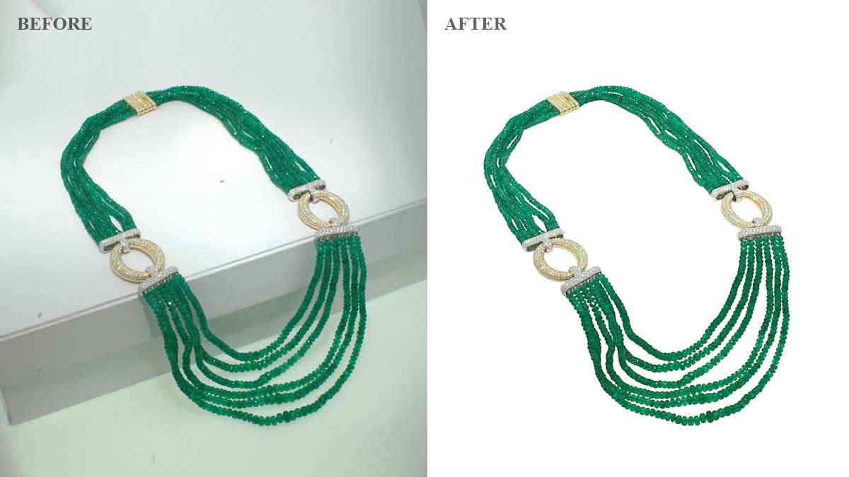 Necklace Photo Retouching - Before/After