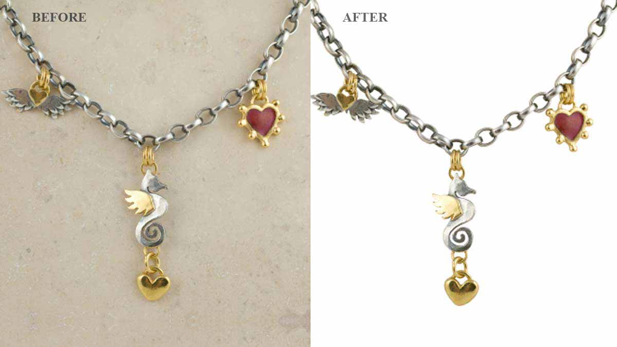 Necklace Photo Retouching - Before/After