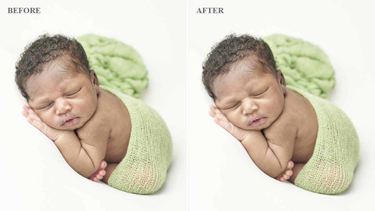 Newborn Baby Photo Editing Services - Before/After